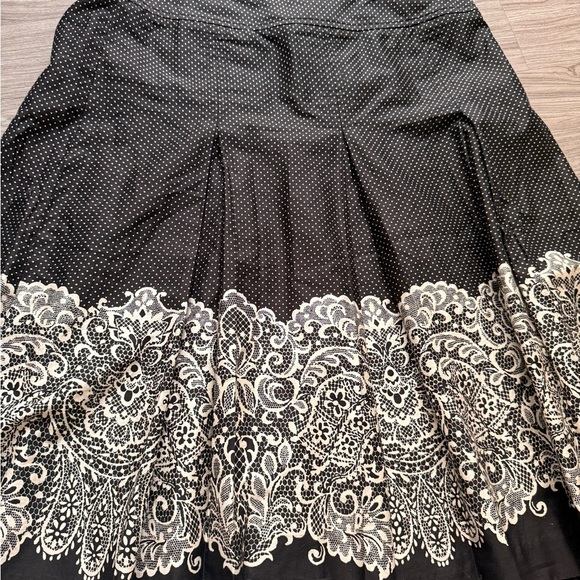 Talbots Dresses & Skirts - Talbots Black Skirt with White Lace Detail